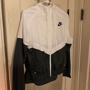 Nike Black and White Hooded Jacket